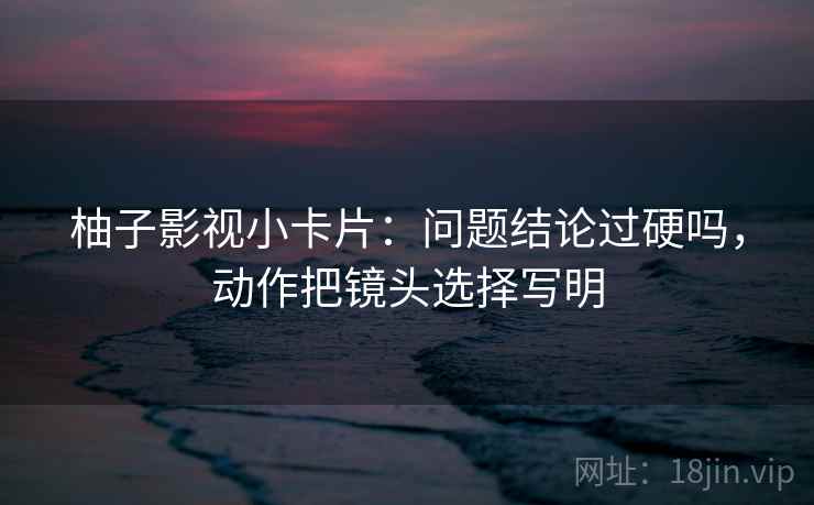 柚子影视小卡片:问题结论过硬吗,动作把镜头选择写明 柚子影视小卡片:问题结论过硬吗,动作把镜头选择写明