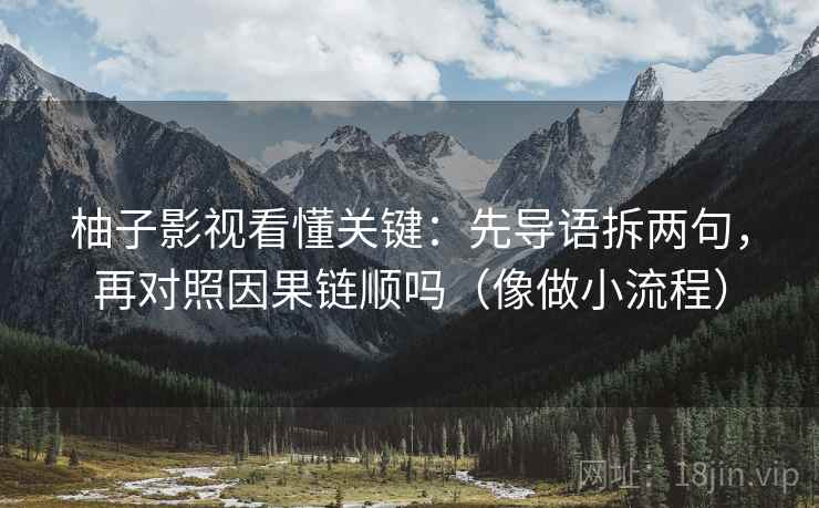柚子影视看懂关键：先导语拆两句，再对照因果链顺吗（像做小流程）